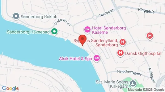 Erhvervslejemål til leje i Sønderborg - kort over placeringen