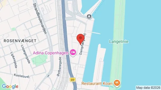 Erhvervslejemål til leje i Østerbro - kort over placeringen