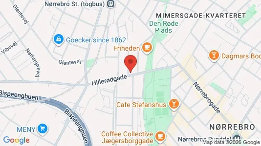 Erhvervslejemål til leje i Nørrebro - kort over placeringen