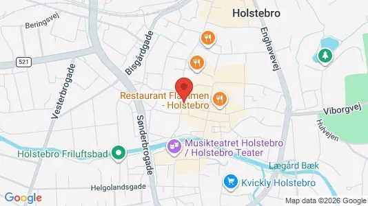 Erhvervslejemål til salg i Holstebro - kort over placeringen