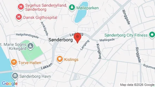 Erhvervslejemål til leje i Sønderborg - kort over placeringen