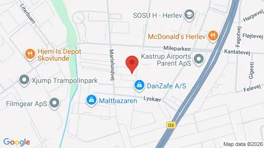 Kontorlokaler til leje i Herlev - kort over placeringen