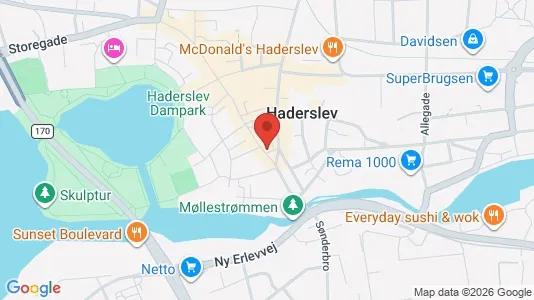 Erhvervslejemål til salg i Haderslev - kort over placeringen