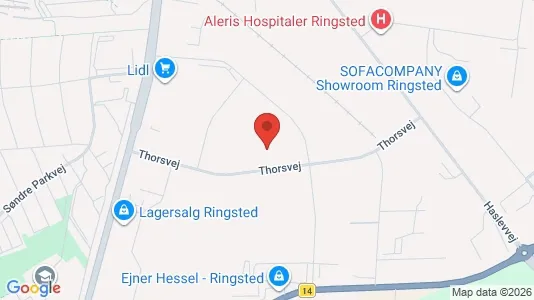 Lagerlokaler til leje i Ringsted - kort over placeringen