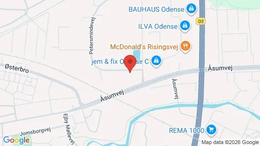 Kontorlokaler til leje i Odense C - kort over placeringen