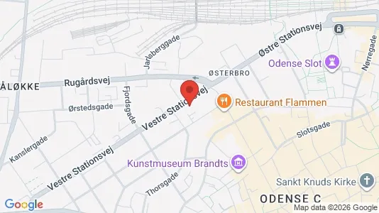 Erhvervslejemål til salg i Odense C - kort over placeringen