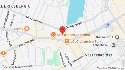 Erhvervslejemål til salg i Vesterbro - kort over placeringen