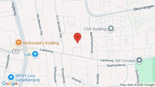 Erhvervslejemål til salg i Kolding - kort over placeringen