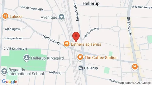 Kontorlokaler til leje i Hellerup - kort over placeringen