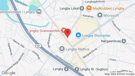 Kliniklokaler til leje i Kongens Lyngby - kort over placeringen