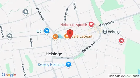 Erhvervslejemål til salg i Helsinge - kort over placeringen