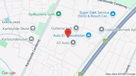Erhvervslejemål til salg i Karlslunde - kort over placeringen