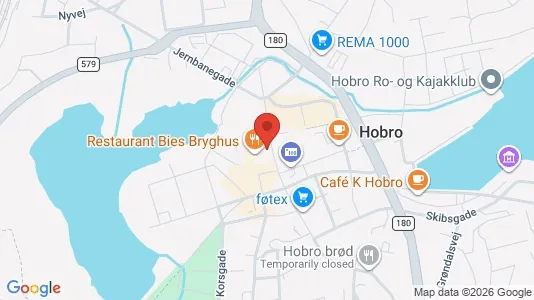 Erhvervslejemål til leje i Hobro - kort over placeringen