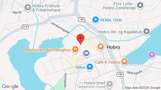 Erhvervslejemål til leje i Hobro - kort over placeringen