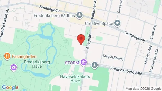 Kontorlokaler til leje i Frederiksberg - kort over placeringen