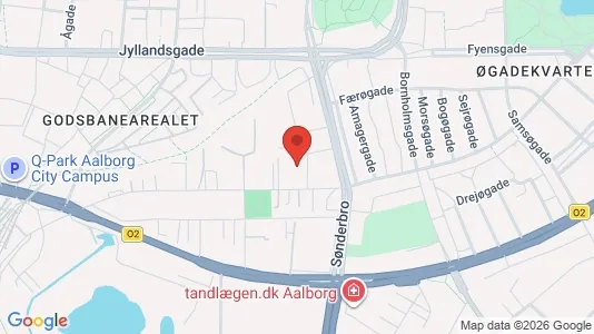 Lagerlokaler til leje i Aalborg Centrum - kort over placeringen