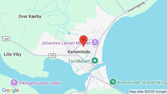Butikslokaler til leje i Kerteminde - kort over placeringen