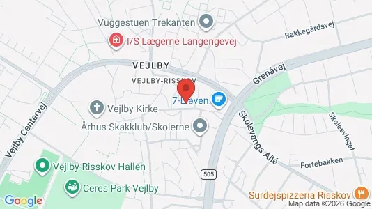 Boligudlejningsejendomme til salg i Risskov - kort over placeringen