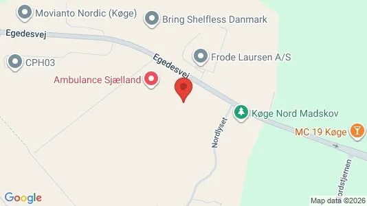 Lagerlokaler til leje i Køge - kort over placeringen