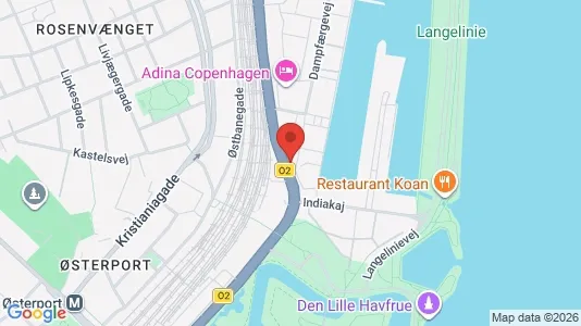Kontorlokaler til leje i Østerbro - kort over placeringen