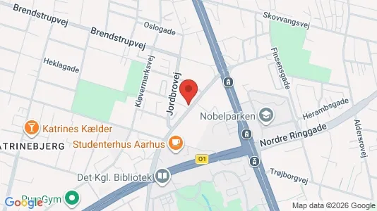 Boligudlejningsejendomme til salg i Århus N - kort over placeringen
