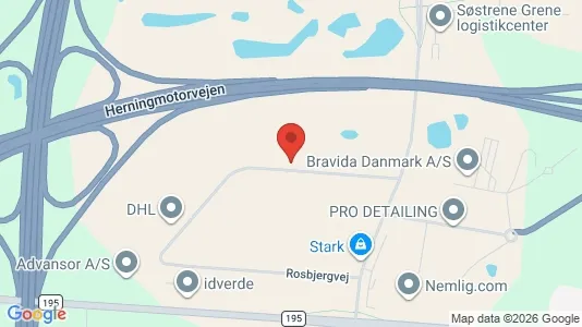Lagerlokaler til salg i Brabrand - kort over placeringen