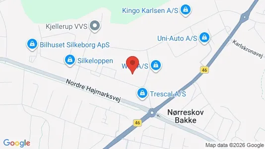 Lagerlokaler til salg i Silkeborg - kort over placeringen