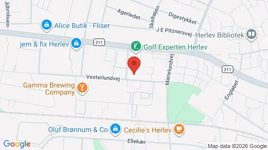 Kontorlokaler til leje i Herlev - kort over placeringen