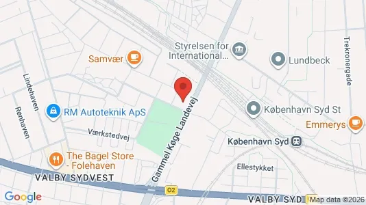 Kontorlokaler til leje i Valby - kort over placeringen