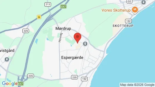 Butikslokaler til leje i Espergærde - kort over placeringen