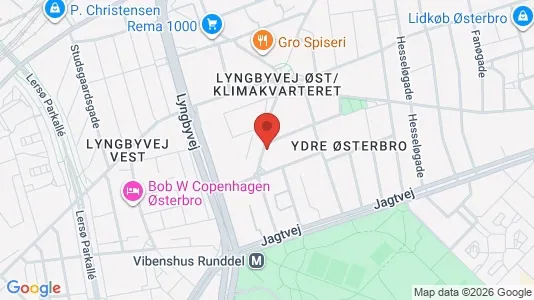 Kontorlokaler til leje i Østerbro - kort over placeringen
