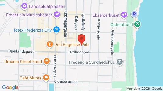Boligudlejningsejendomme til salg i Fredericia - kort over placeringen
