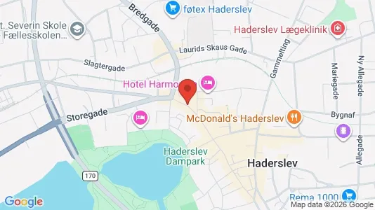 Erhvervslejemål til salg i Haderslev - kort over placeringen