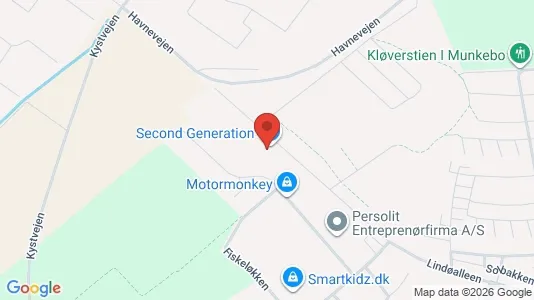 Lagerlokaler til leje i Munkebo - kort over placeringen