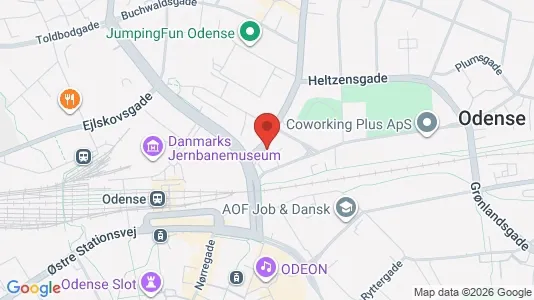 Kontorlokaler til leje i Odense C - kort over placeringen
