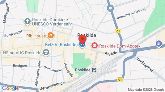 Erhvervslejemål til leje i Roskilde - kort over placeringen