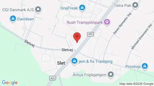 Kontorlokaler til leje i Tranbjerg J - kort over placeringen