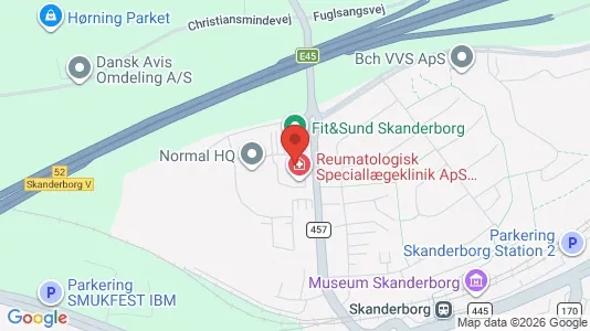 Kontorlokaler til leje i Skanderborg - kort over placeringen
