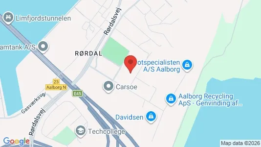 Lagerlokaler til leje i Aalborg Øst - kort over placeringen
