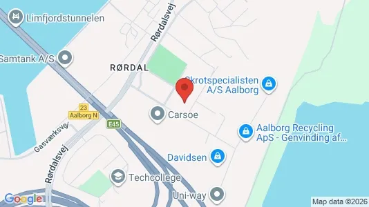 Lagerlokaler til leje i Aalborg Øst - kort over placeringen