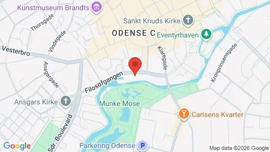 Kontorlokaler til leje i Odense C - kort over placeringen