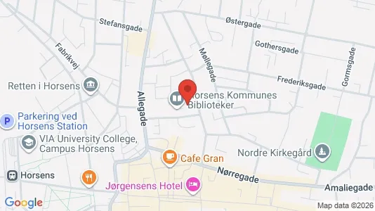 Erhvervslejemål til salg i Horsens - kort over placeringen