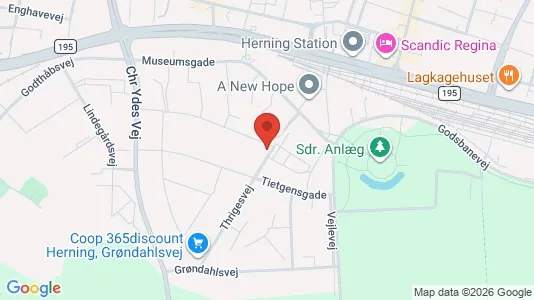 Boligudlejningsejendomme til salg i Herning - kort over placeringen