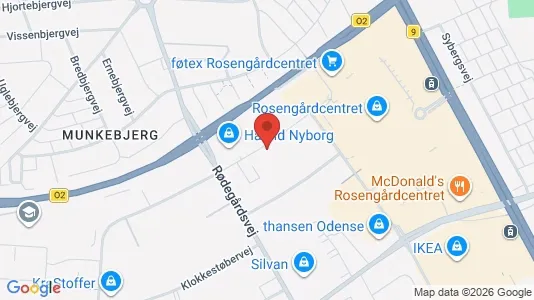 Kontorlokaler til leje i Odense M - kort over placeringen