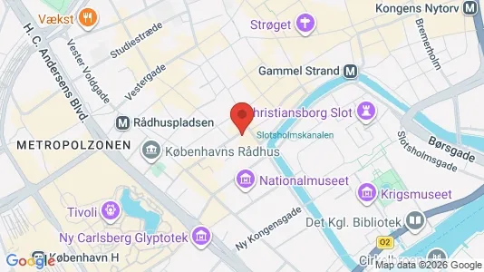 Kontorlokaler til leje i København K - kort over placeringen