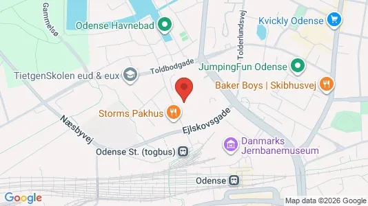 Kontorlokaler til leje i Odense C - kort over placeringen