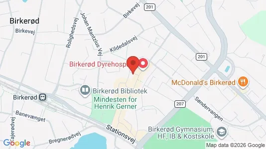 Erhvervslejemål til salg i Birkerød - kort over placeringen