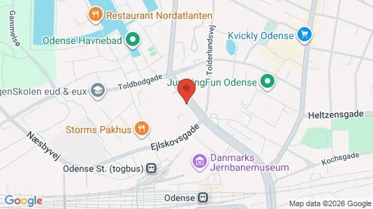 Kontorlokaler til leje i Odense C - kort over placeringen