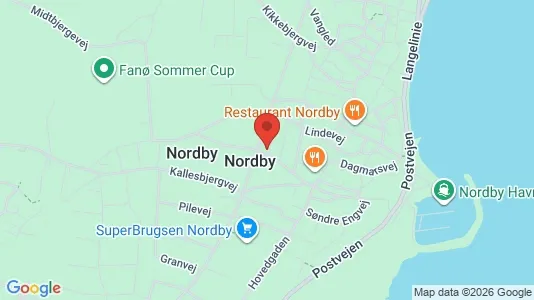 Erhvervslejemål til leje i Fanø - kort over placeringen