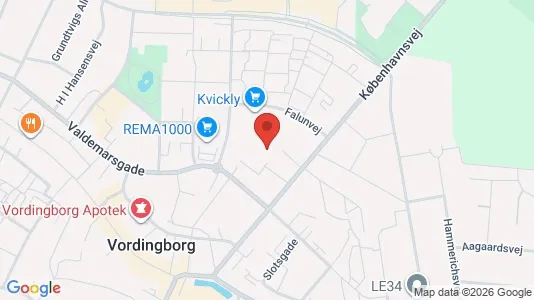 Erhvervsgrunde til salg i Vordingborg - kort over placeringen